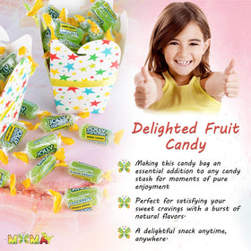 Mima Mima watermelon candy packaging closeup with individually wrapped pieces.