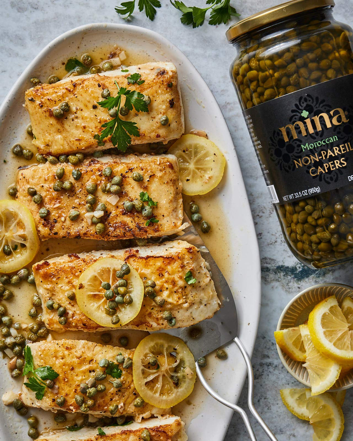 Mina Capers Non Pareil capers provide savory depth to chicken dishes.