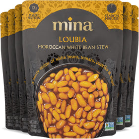 Mina Loubia stew front can view, quick protein-packed meal option.