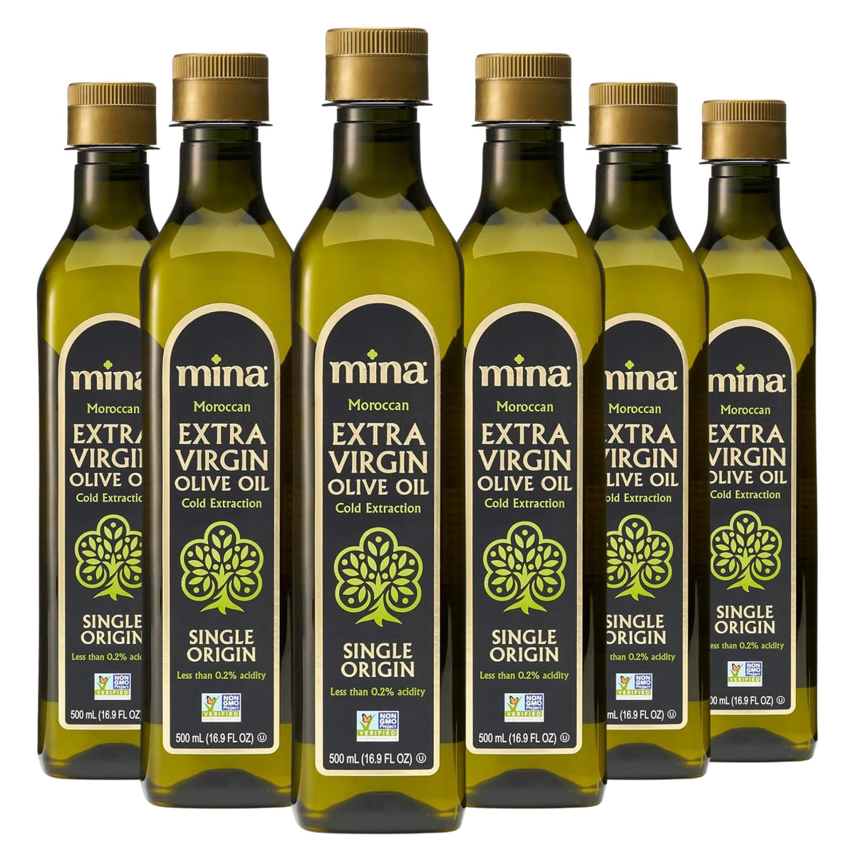 Mina Moroccan olive oil bottle pour highlights light, versatile flavor for everyday cooking.