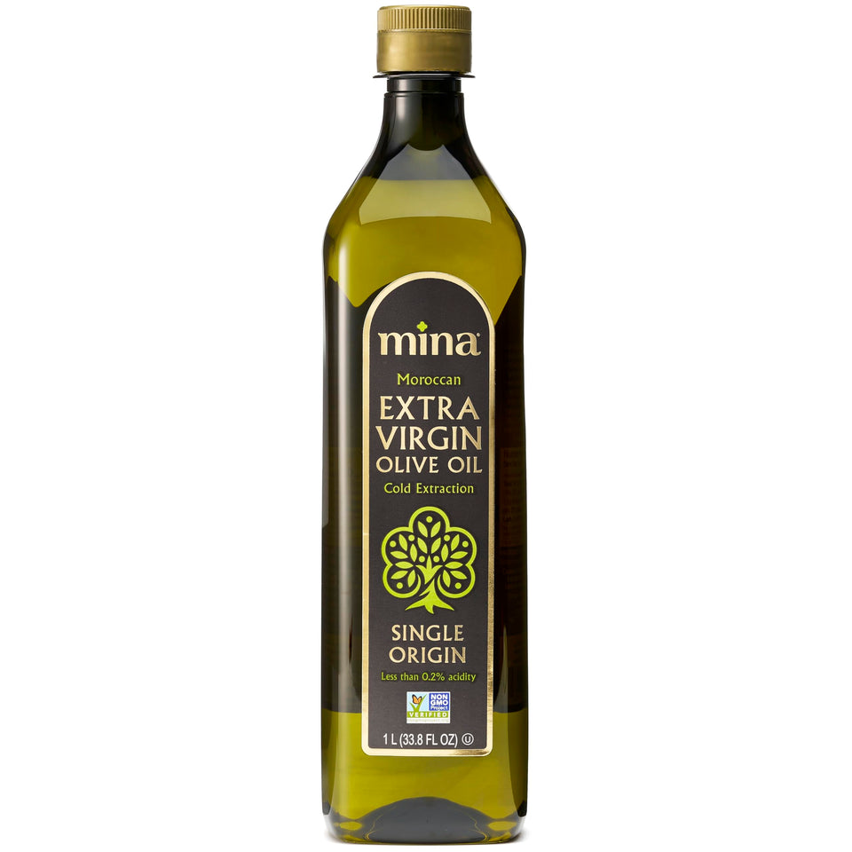 Mina Moroccan Olive Oil bottle with smooth, drizzle-ready flavor