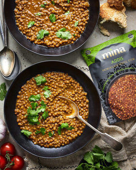 Mina Moroccan spices lentils aroma enhances everyday meals.