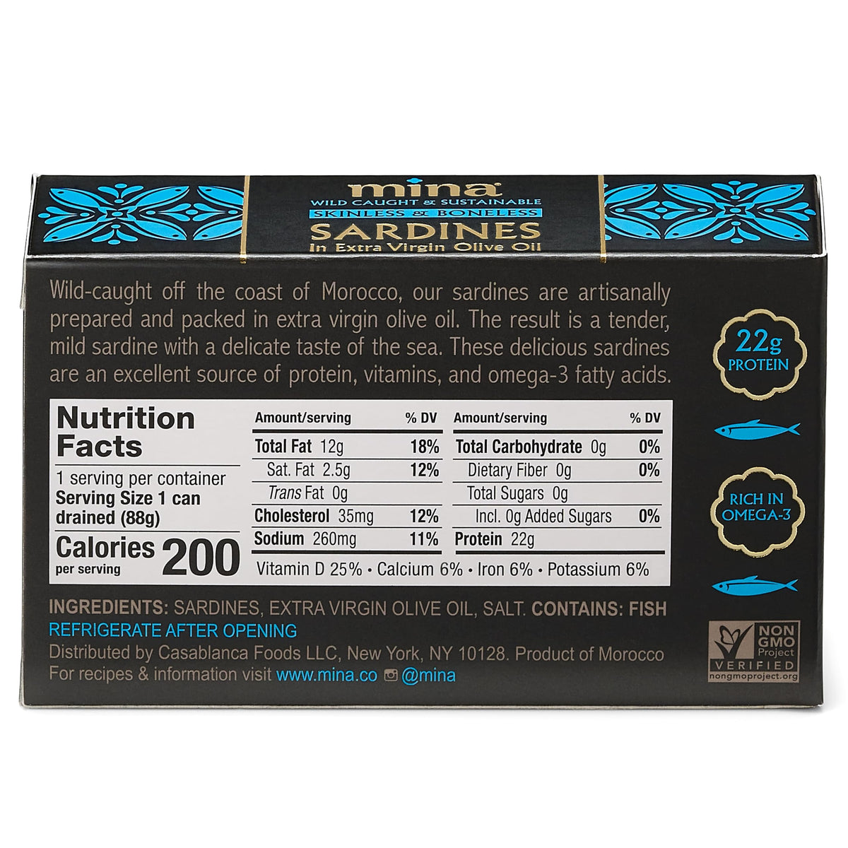 Low-sodium Mina Sardines offer a lighter snack option.