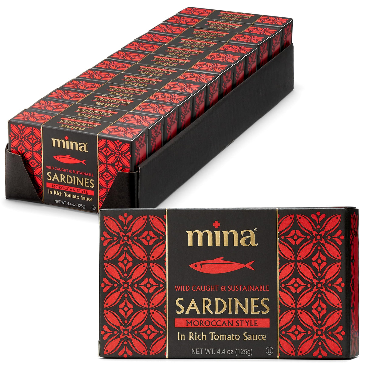 Mina Sardines Moroccan-style tomato sauce can, protein-packed and ready to eat.