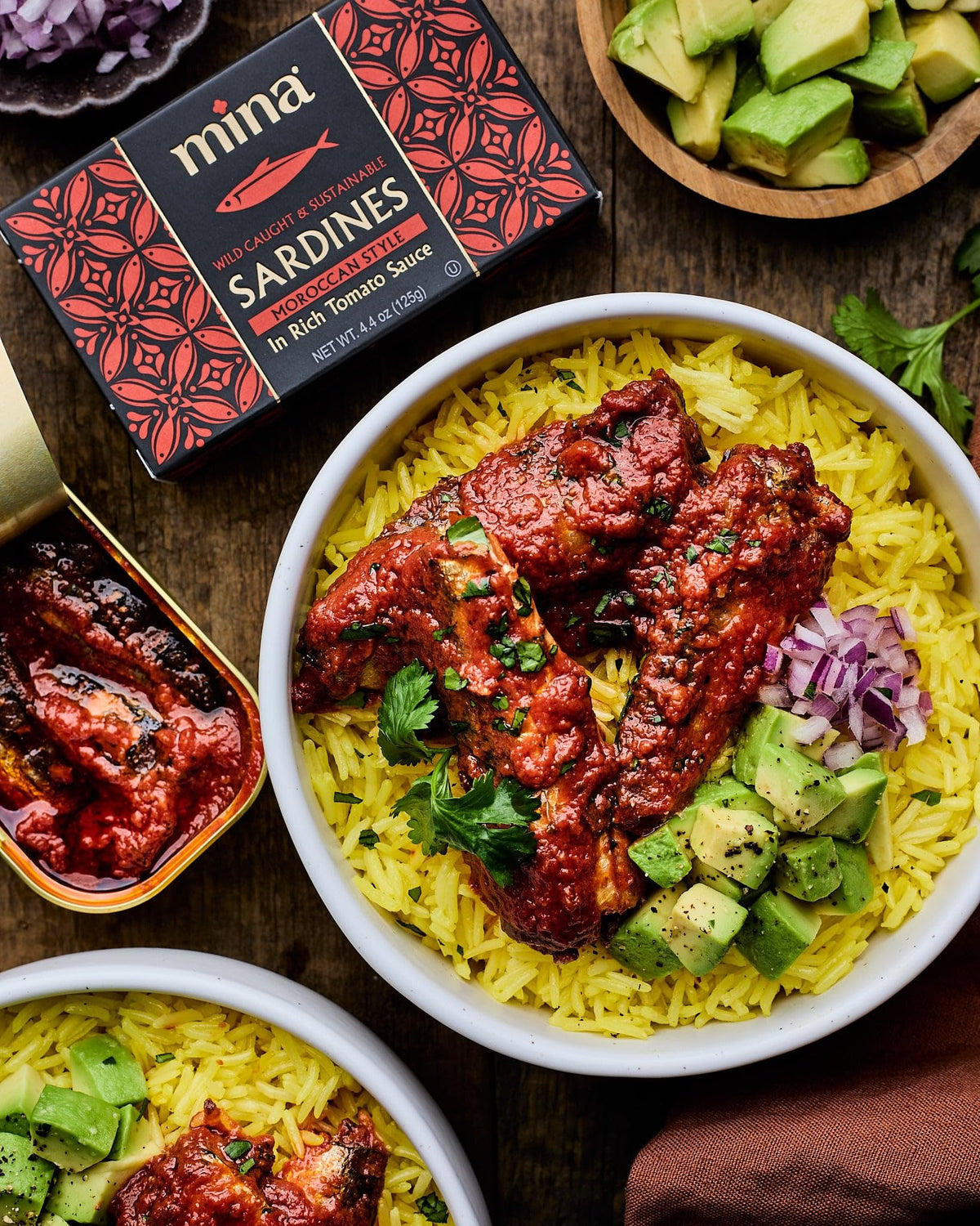 Mina Sardines nutrition-packed with omega-3 and vitamins for cooking.