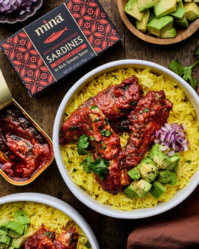 Mina Sardines nutrition-packed with omega-3 and vitamins for cooking.