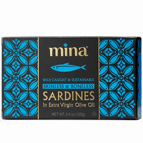 Mina Sardines skinless boneless fillets in oil, ready for quick meals.