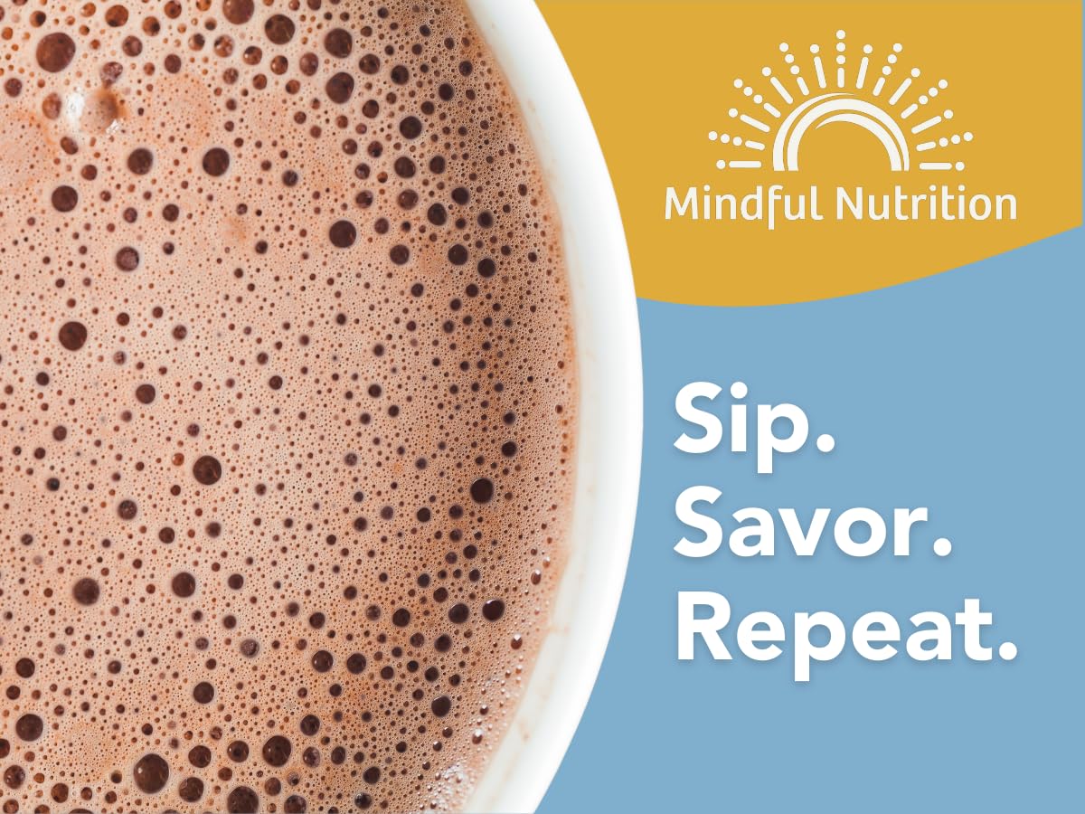 Mindful Morning ashwagandha capsules displayed with cocoa powder for balanced mood support