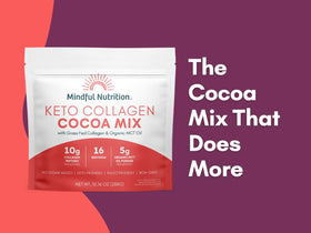 Mindful Nutrition keto protein cocoa mix cocoa powder closeup reveals rich texture