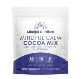 Mindful Nutrition Mindful Calm packaging on shelf, vegan-friendly formula.