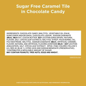 Mindys Goodies dark chocolate caramel & crispies, crunchy-smooth bite.