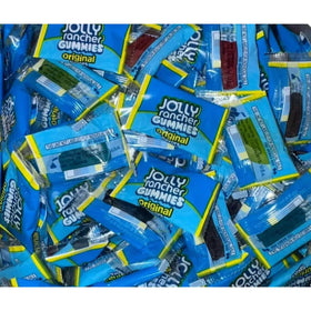 Mindys Goodies JollyRanchar gummies green apple – convenient on-the-go snack.