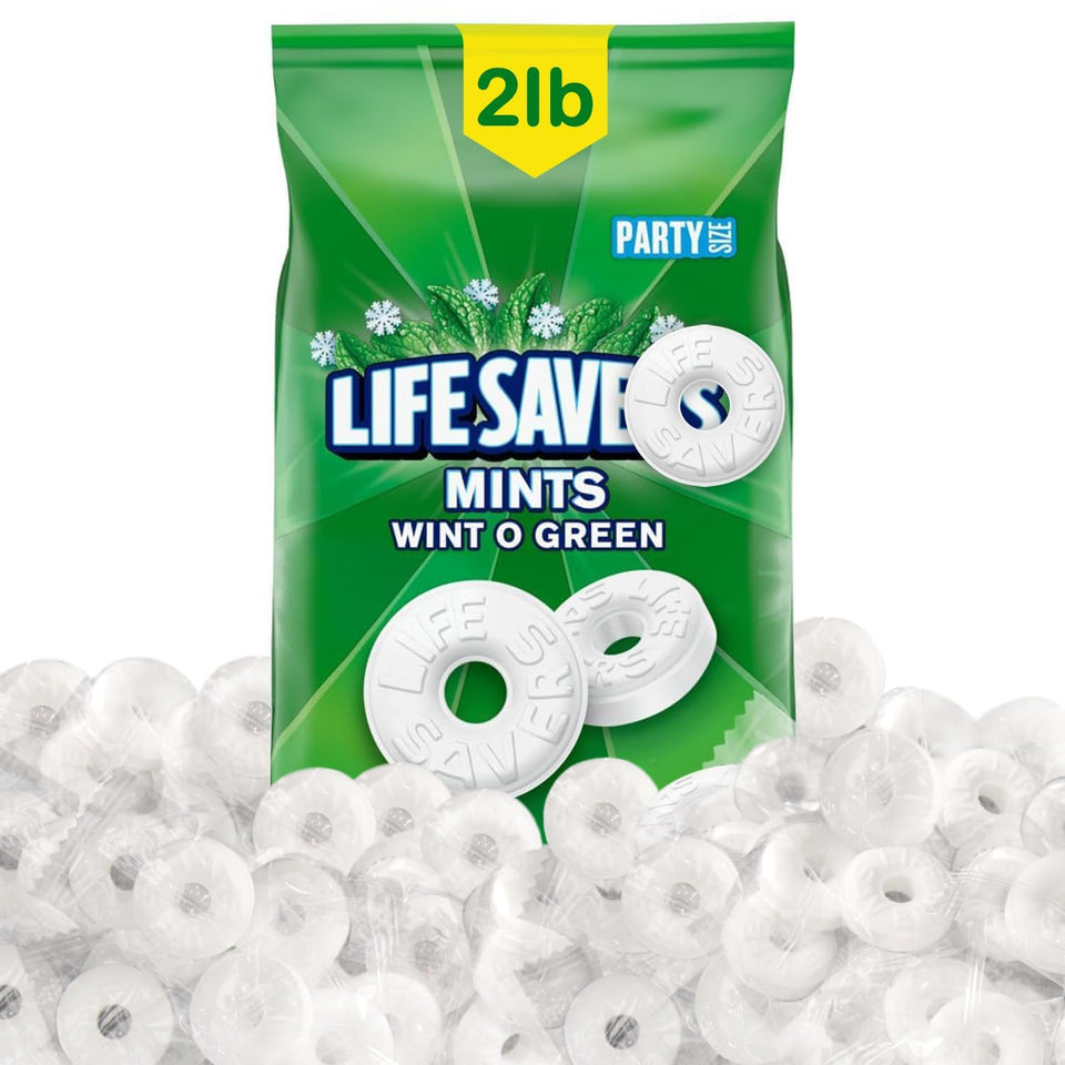 Mindy's Goodies Lifesavers Wint-O-Green mints bulk bag for sharing.
