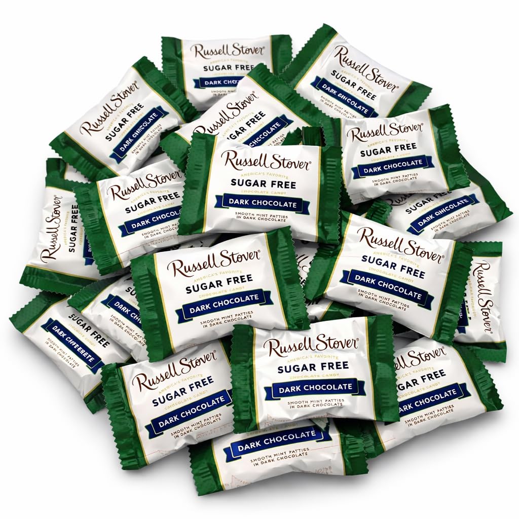 Mindy's Goodies packaging for bulk sugar free dark chocolate assortment, ideal for storage and gifting.