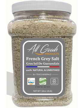 Mineral Celtic Salt All Goods grey salt jar top view for seasoning