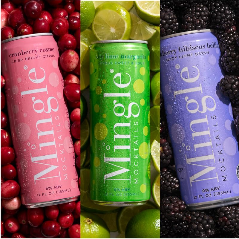 Mingle Mocktails Cranberry Cosmo glass served, elegant, non-alcoholic indulgence.