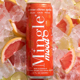 Mingle Sparkling Mocktails Serene Citrus ritual shot emphasizes a relaxing evening routine