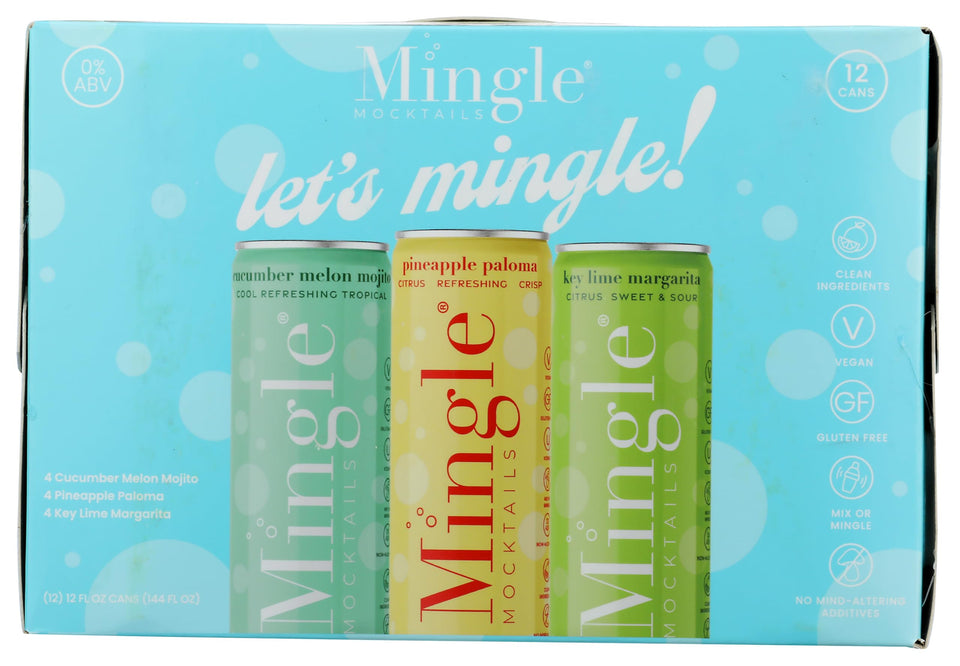 Mingle Sparkling Mocktails Pineapple Paloma can, refreshing alcohol-free option for gatherings.