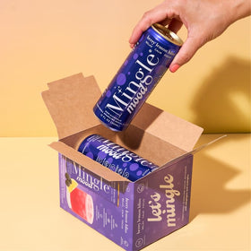 Mingle Sparkling Berry Lemon Bliss with Lion’s Mane and L-Theanine for focus-friendly flavor.