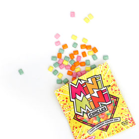 Bubble gum enthusiasts can blow bubbles with Mini Mini Chicles.