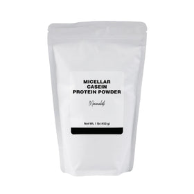 Minimalist micellar casein bag front view for convenient daily nutrition