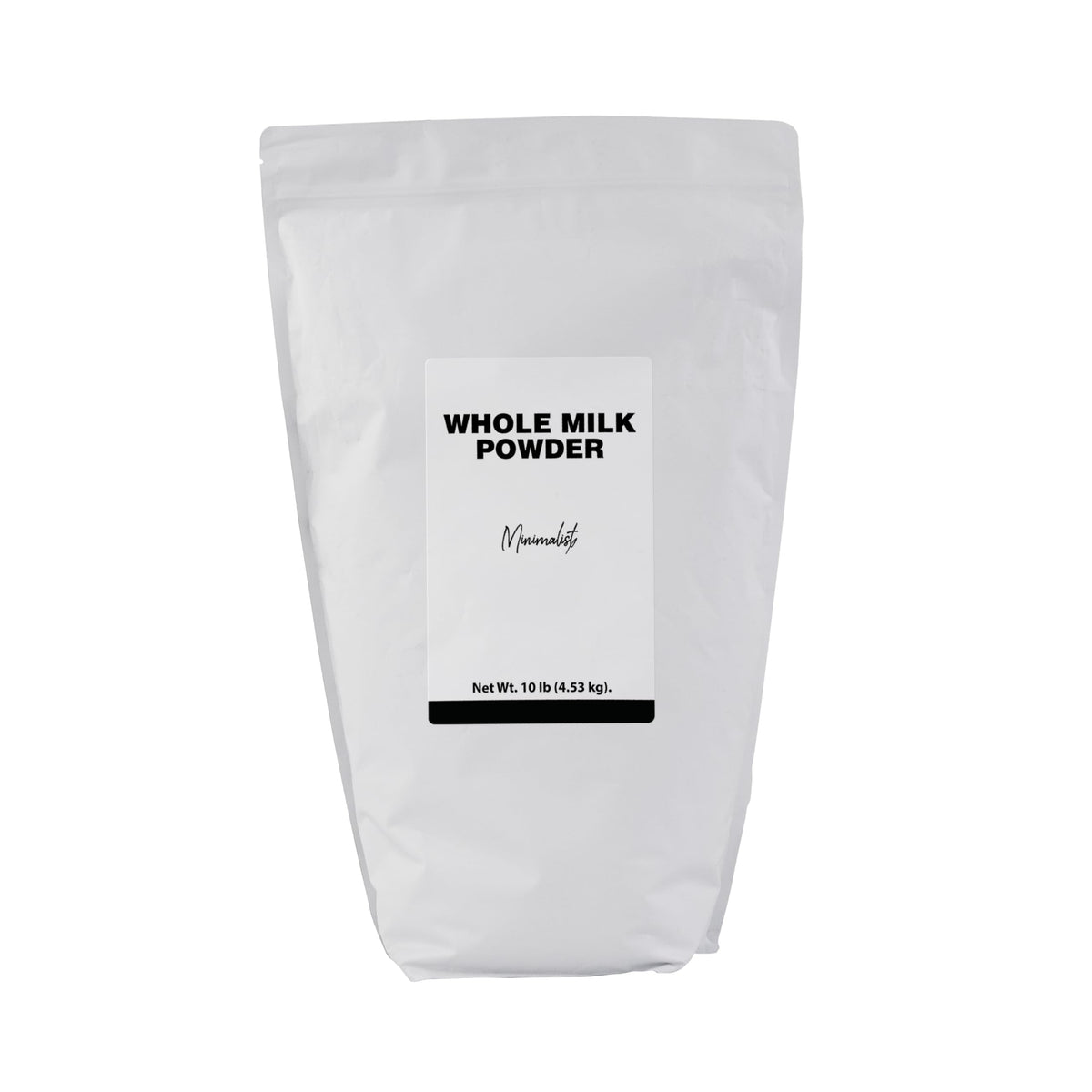 Minimalist Whole Milk Powder bag front view for easy baking prep