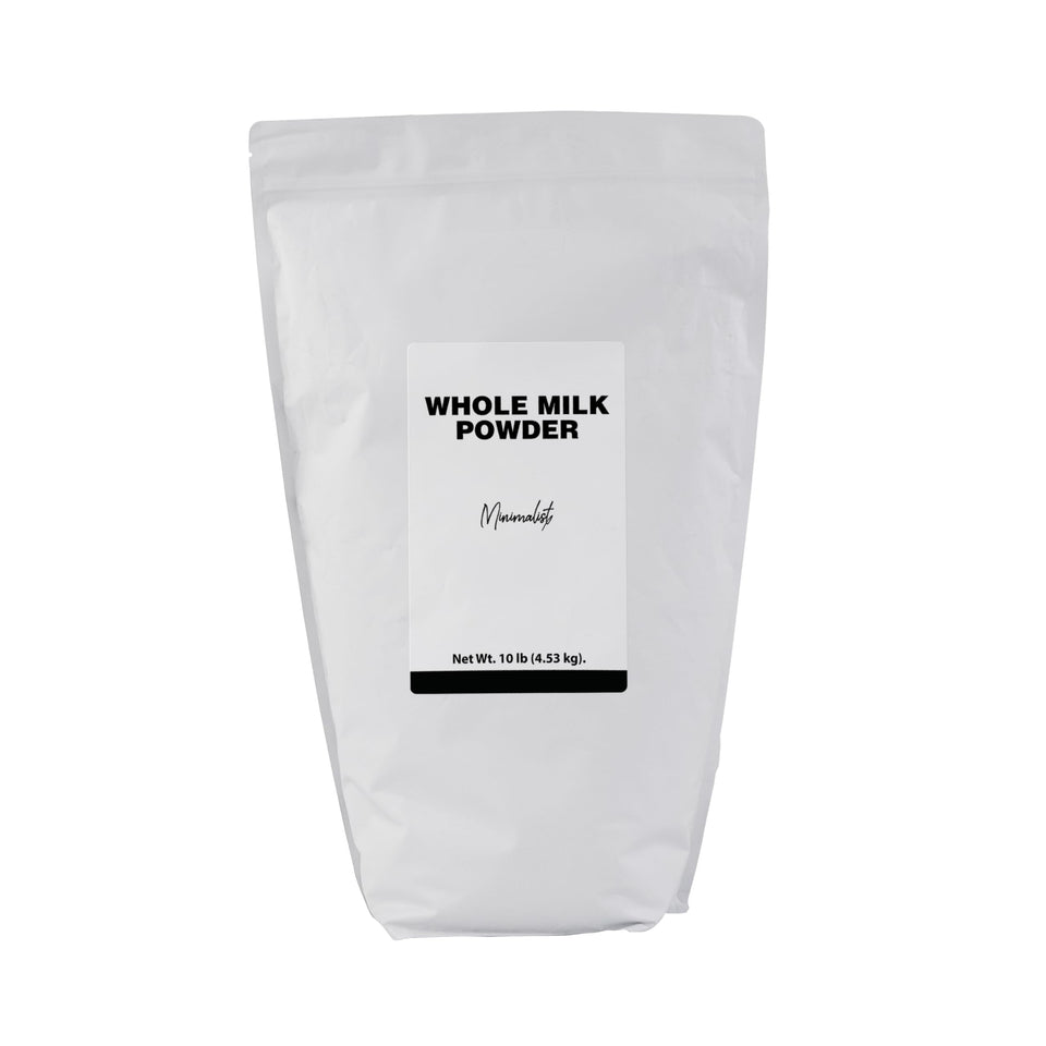 Minimalist Whole Milk Powder bag front view for easy baking prep