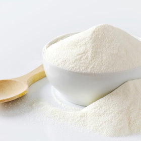 Minimalist Whole Milk Powder kitchen scene suggests versatile uses in everyday cooking