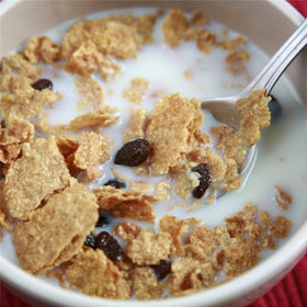 Minimalist Whole Milk Powder pouring into bowl emphasizes creamy texture in recipes