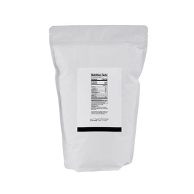 Minimalist Whole Milk Powder resealable bag close-up, keeps freshness between uses.