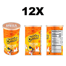 Close-up of Minis Cheetos Cheddar bites highlighting portable, bite-sized convenience