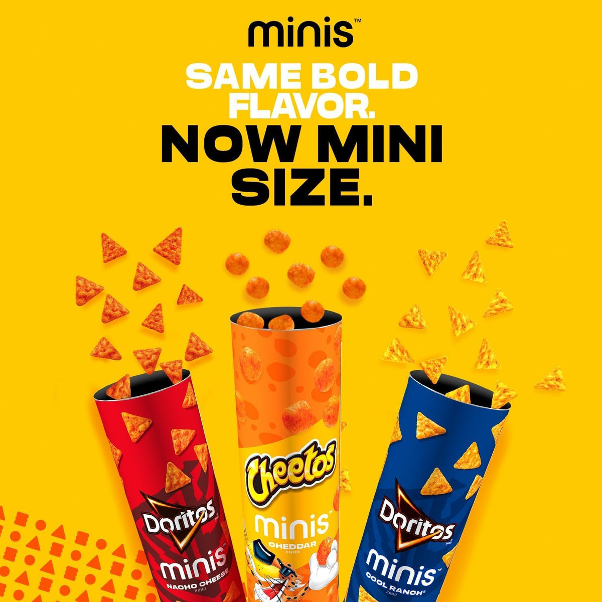 Minis Funyuns Flamin' Hot 12-pack canisters ready for sharing.