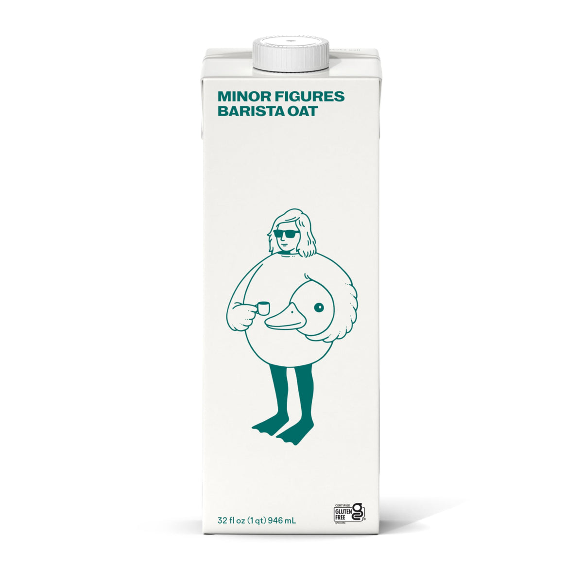 Minor Figures Barista Oat Milk unsweetened ingredients label highlights plant-based, non-GMO