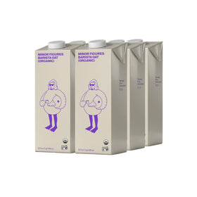 Minor Figures Barista Organic Oat Milk 32oz 6-Pack front label shows clean, plant-based formula.