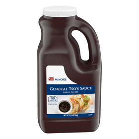 MINOR'S General Tso Sauce ambient jug shows space-saving packaging.