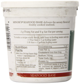 MINOR'S seafood base jar ready-to-use texture speeds kitchen prep.