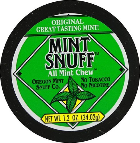 Mint Snuff All Mint Chew original mint flavor tin for tobacco-free breath.
