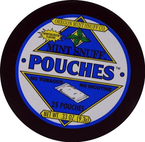Mint Snuff All Mint Pouches tin, non-tobacco mint chew that freshens breath