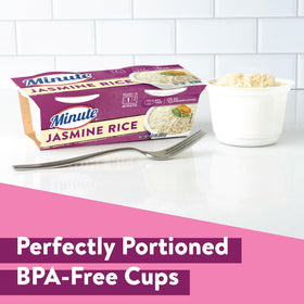 Minute Jasmine Rice Cups gluten-free and preservative-free for balanced meals