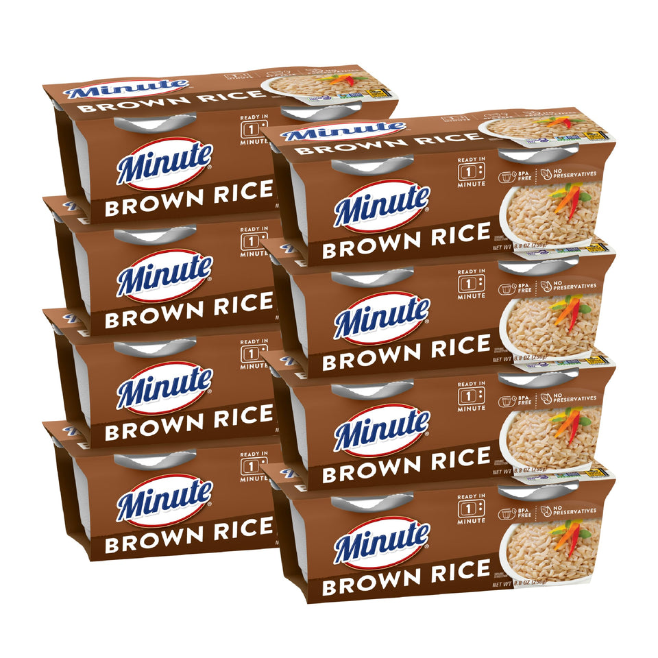 Minute Ready-to-Serve Brown Rice Cup, ready in minutes, convenient and fluffy.