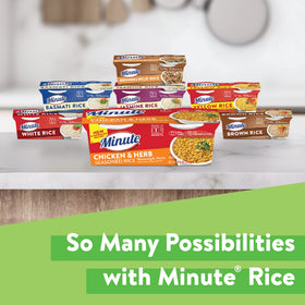 Minute Ready-to-Serve chicken and herb rice cup, ready to eat in bowl.