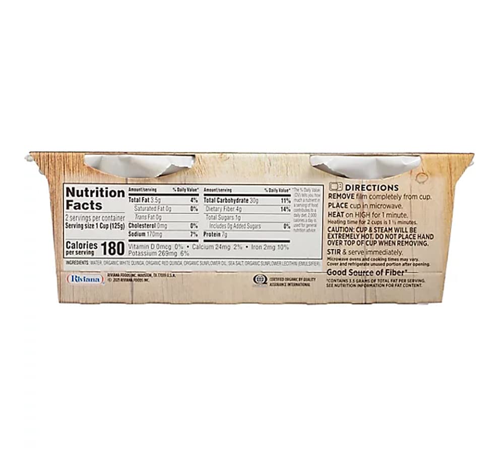 Minute Ready to Serve quinoa-rice microwavable cup ready in 60 seconds.