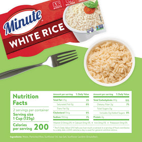 Minute Ready-to-Serve White Rice cup used in a rice pudding dessert.