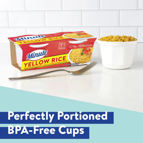 Ingredients highlight turmeric and spices for vibrant flavor in Minute Ready-to-Serve rice.