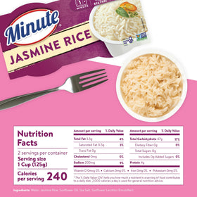 Minute Rice Cups served with a main dish, versatile base