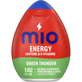 Mio Energy Green Thunder apple flavor drops turn plain water into a crisp drink.