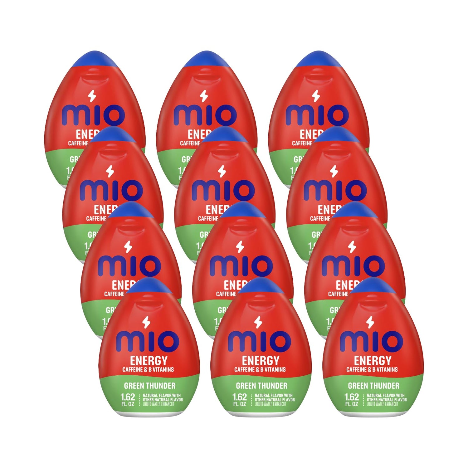 Mio Energy Green Thunder bottle pour adds bold green apple flavor on the go.