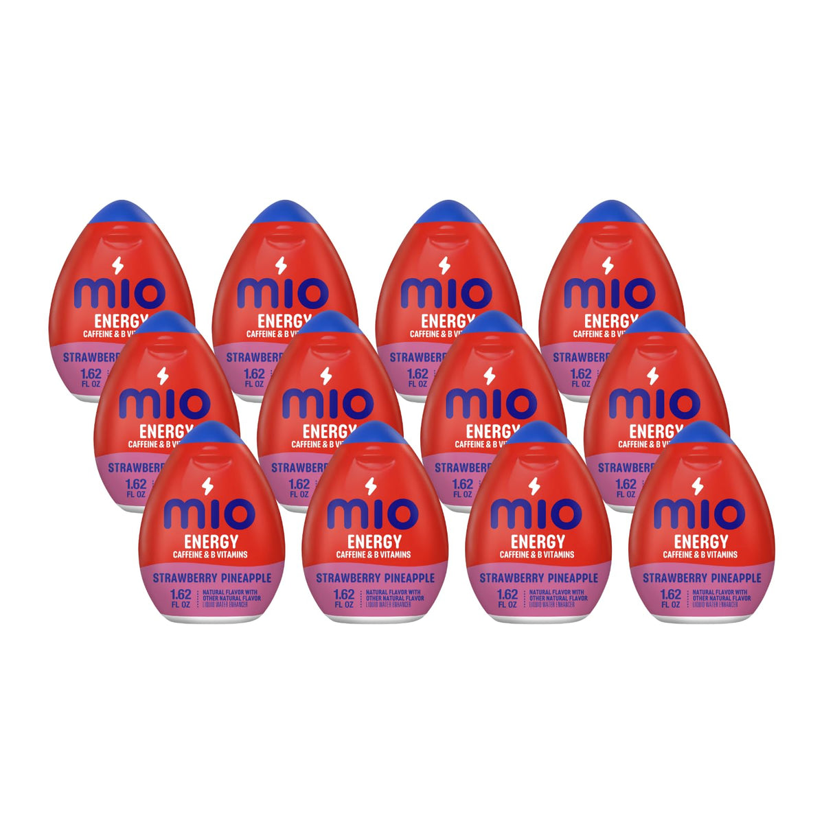 Mio Energy Strawberry Pineapple Smash bottle front view ready to flavor water on the go.