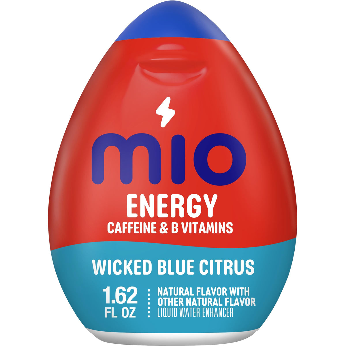 Mio Energy Wicked Blue Citrus bottle adds a zesty citrus boost.