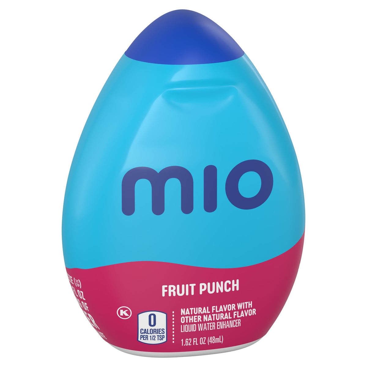 Glass of water shows Mio Fruit Punch refreshing fruit flavor.